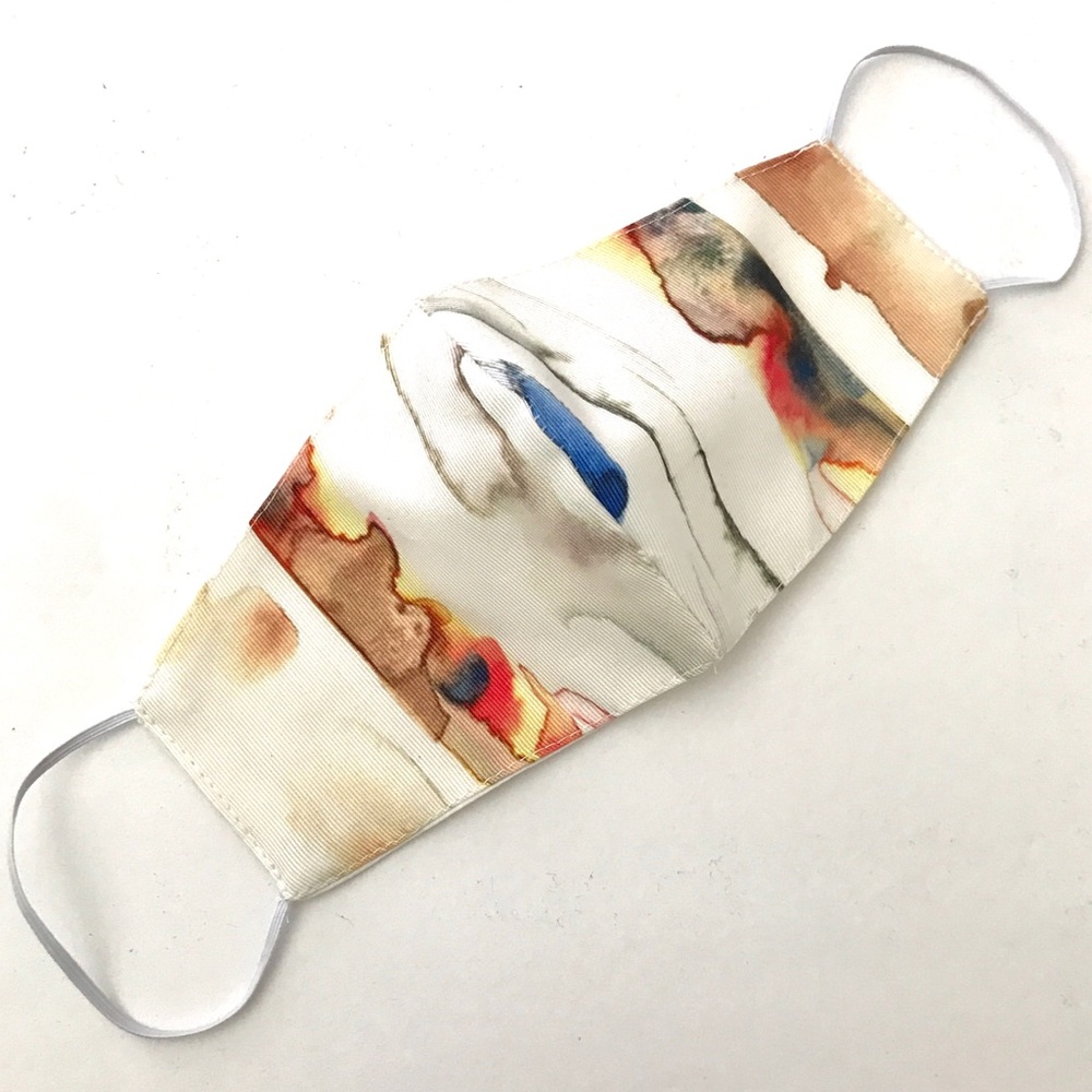 Handmade Watercolor Fabric Mask - NEW